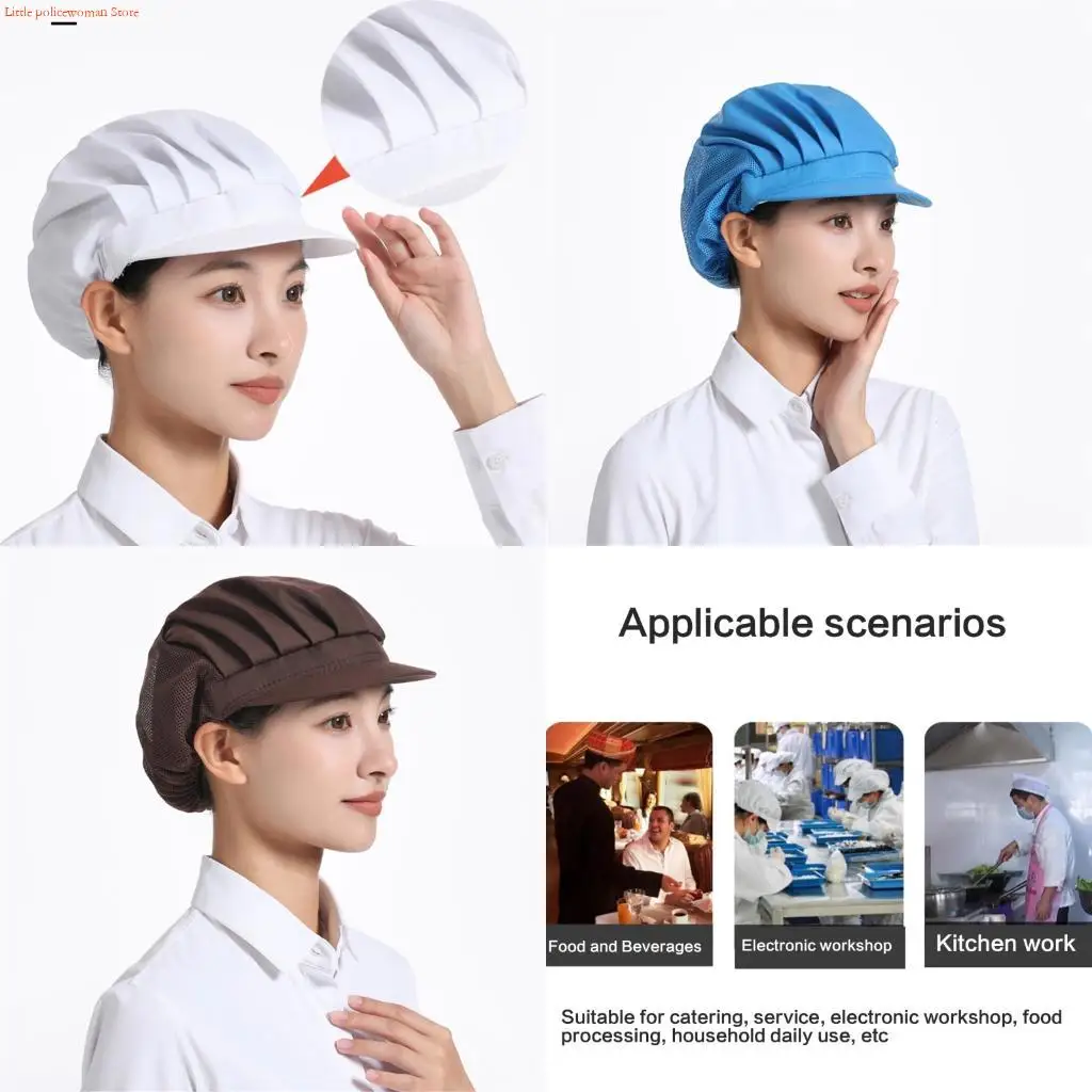 

F92D Kitchen Hair Net Hat Work Hat for Sanitary Processing Restaurant Waiters