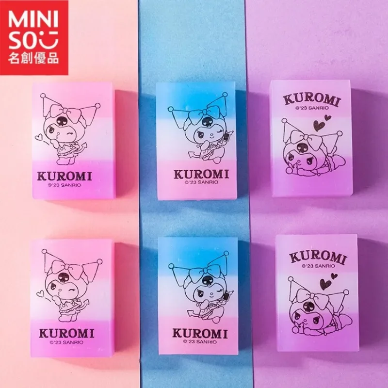 Miniso Premium Sanrio Jelly Eraser gomma da cancellare a colori sfumati Kurome consente agli studenti di pulire senza lasciare tracce