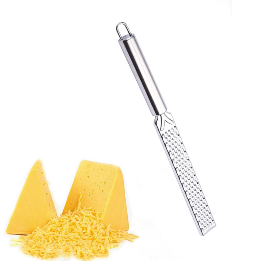 430 Stainless Steel Cheese Grater Handheld Grinder Long Chocolate Grater Lemon Fruit Durable Portable Easy To Clean Kitchen Tool