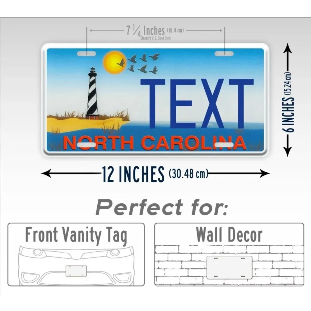 CIFbuy Custom West North Carolina Lighthouse Metal Sign, Customizable Vintage Wall Decor Waterproof Home Bar Plaque