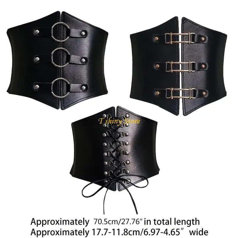 Cinghie n58f per donne vestiti con fibbia bandage corsetto largo cinghie per il corpo dimagranti per donne elastico