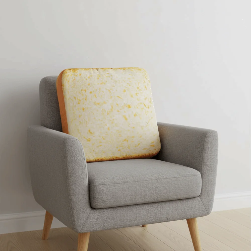 Multifunctional Simulated Toast Seat Cushion Thickened Sponge Washable Chair Mat Detachable Soft Cat Bed Living Room