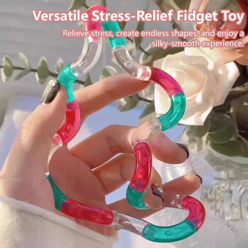 Tangle Deformable Rope Fidget Twist Toy Deformation Rope Knot Focus Training Tool Stress Relief Toys for Kids Thinking Exercise