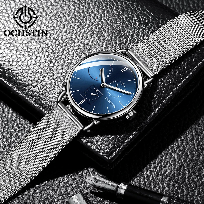 Imagem -02 - Ochstin- Impermeável Quartzo Relógio de Pulso Masculino Luxo Japão Chronograph Movt Relógios Masculinos Marca Superior Aço Inoxidável