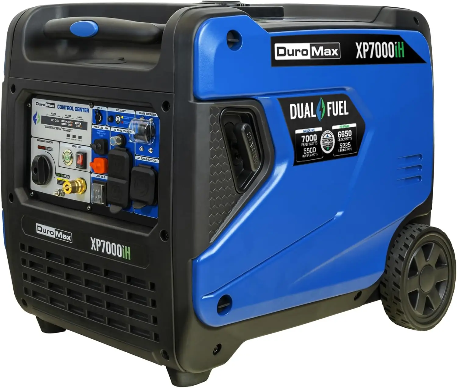 7000 Watt 320cc Dual Fuel Digital Inverter Hybrid Portable Generator Remote Start Start the generator conveniently