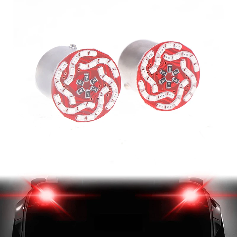

2PCS 1156 1157 Led RGB 30LED DRL Flash Reversing Stop Lamp Parking Light 12V Motorcycle Strobe Led Brake Rear Stop Taillight