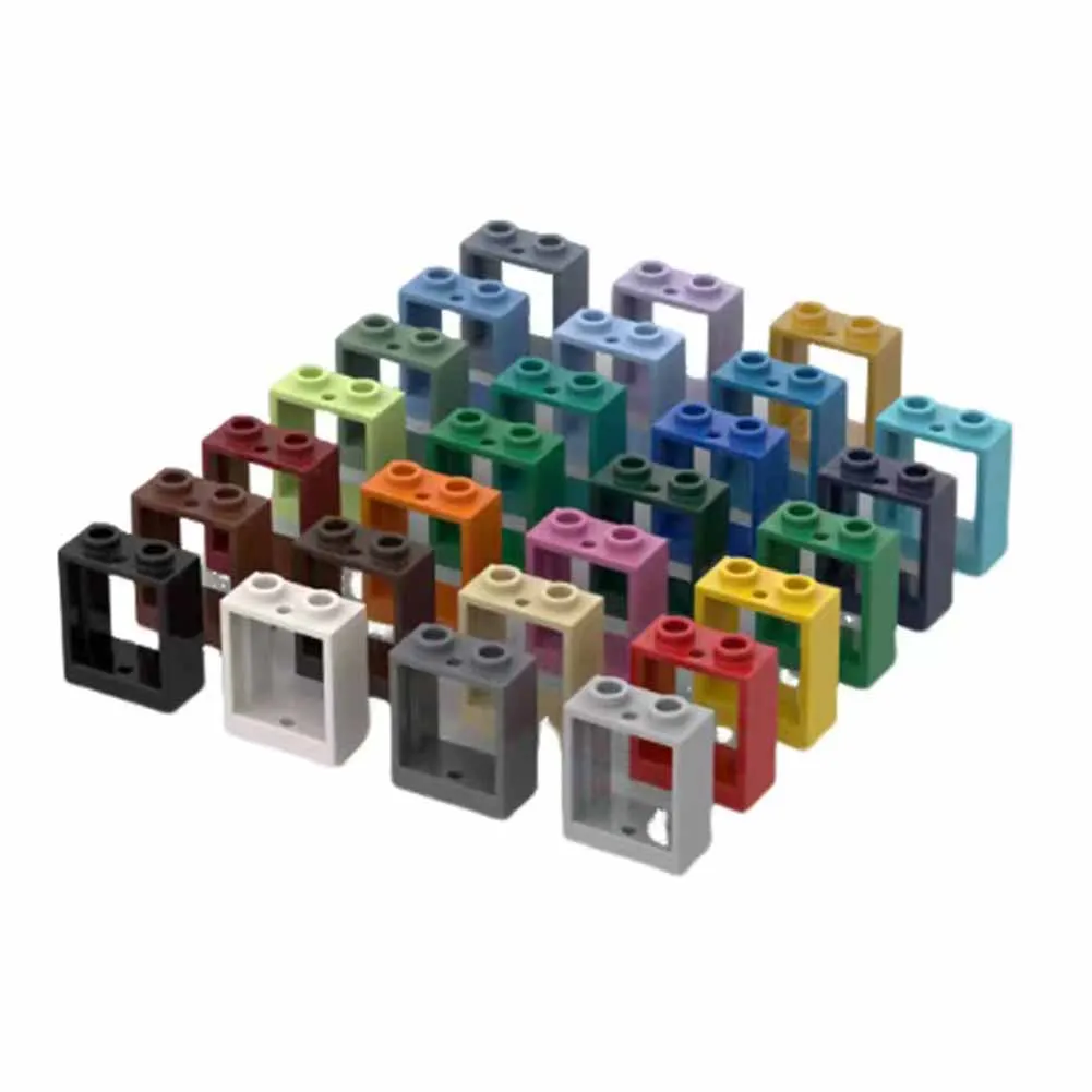 

50pcs MOC 60592 compatible with 79128 windows 1 x 2 x 2 flat front brick DIY building block children's technology toys