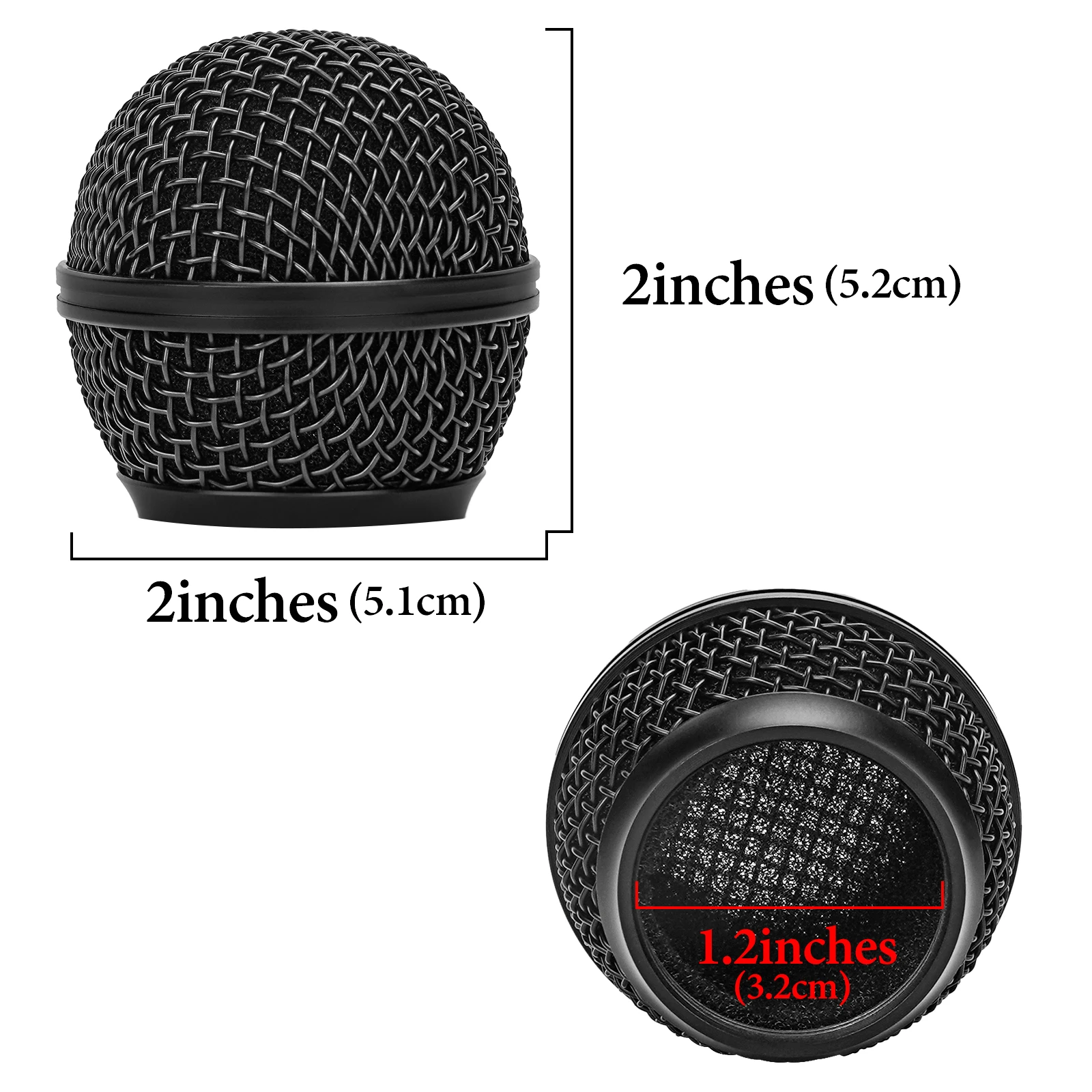 Geekria for Creators Microphone Replacement Grille Compatible with Shure SM58, SM58-LC, SM58S, BETA 58A, SV100 Mic Head Cover