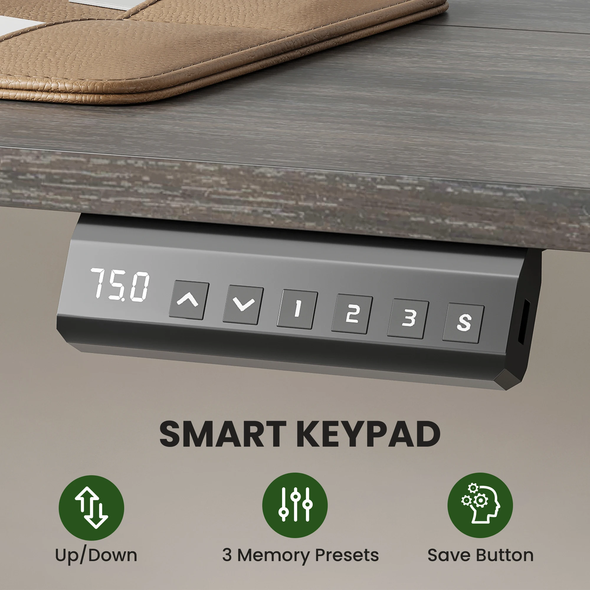 STARY Electric Standing Desk Adjustable Height Sit Stand Home Office Desk with Splice Board