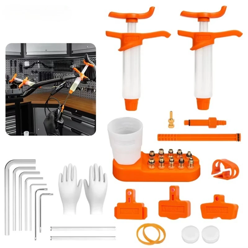 Bicycle Hydraulic Disc Brake Bleed Kit Mineral Oil Brake Filling Tool MTB Road Bike Oil Brake Maintenance Repair Accessory