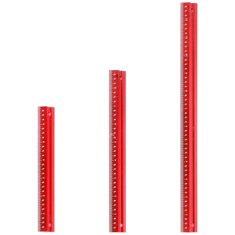 Woodworking Edge Ruler Set,Aluminum Alloy V Shape Carpenter Corner Measuring Ruler,Edge Measuring Straight Ruler