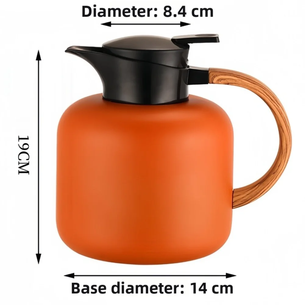 Large 2L 304 Stainless Steel Vacuum Flask One Press Dispenser Double Wall Insulation Leak-proof Hot Cold Water Pot For Home Work