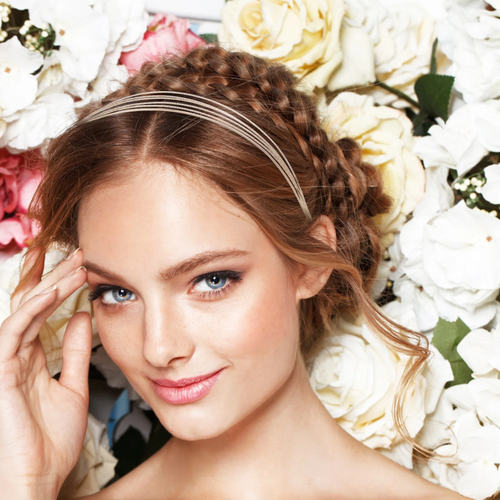 

3Pcs Wire Headband Metal Multi Layers Thin Headband Women Wedding Bridal Hair Hoop Party Accessory Thin Hair Band