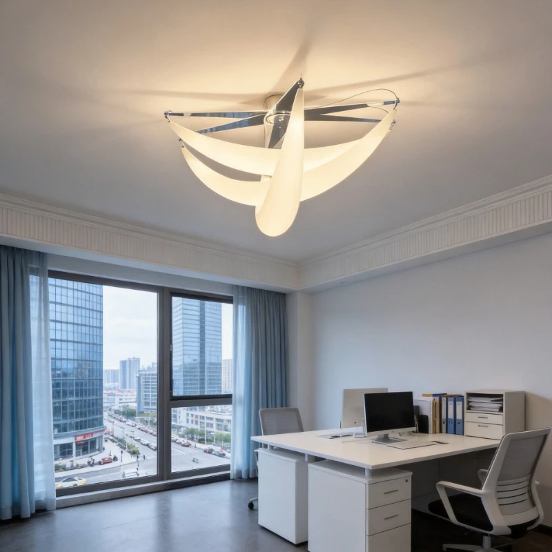 Artistic Ivory Tusk LED Ceiling Light With Chrome Finish For Bedroom Office Meeting Room Modern Interior Art Decor Ceiling Lamp