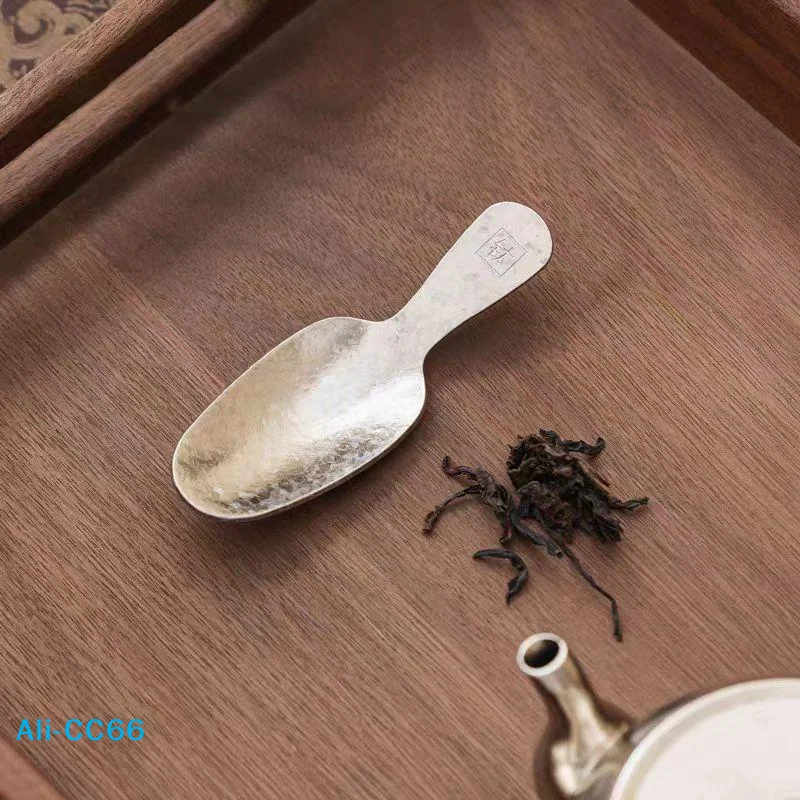 【C】Pure Titanium Mini Teaspoon Lightweight Tea Leaf Special Tea Spoon Outdoor Household High-end Tableware Tea Set Accessories