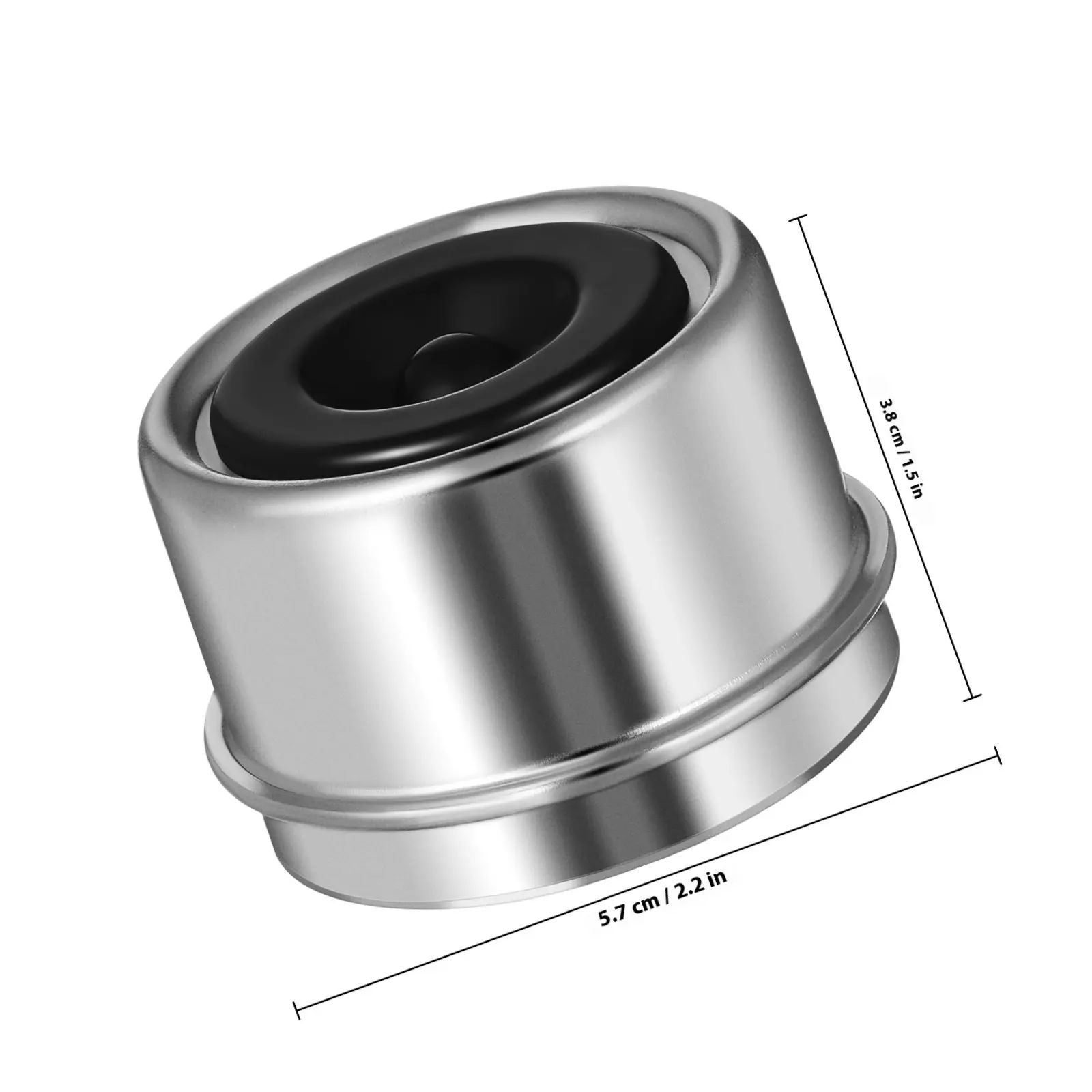 4Pcs Trailer Bearing Dust Caps Robust Metal Rubber Sealed Axle Grease Covers for Boat Trailer Hub Wheel Center Protection view 4
