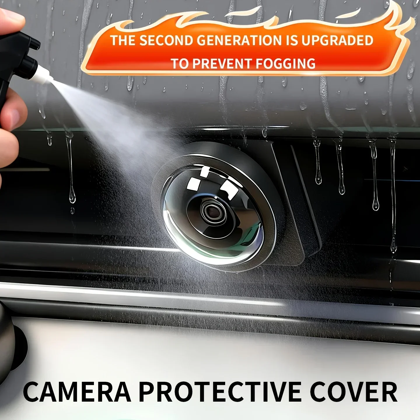 Car 360-Degree Panoramic Imaging System Front and Rear Camera Protective Cover, Made of High-Definition Transparent Film, Can Pr
