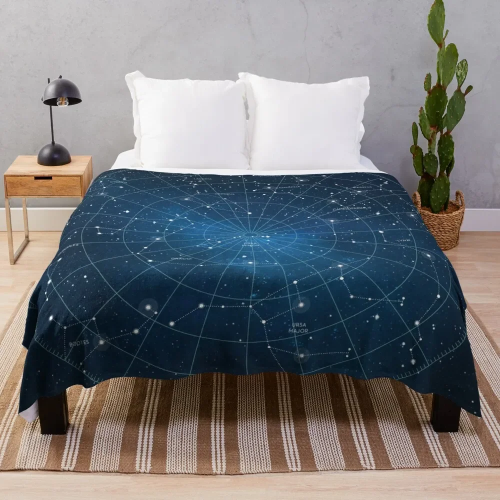 

Constellation Star Map Throw Blanket Luxury Throw for babies Heavy bed plaid Blankets