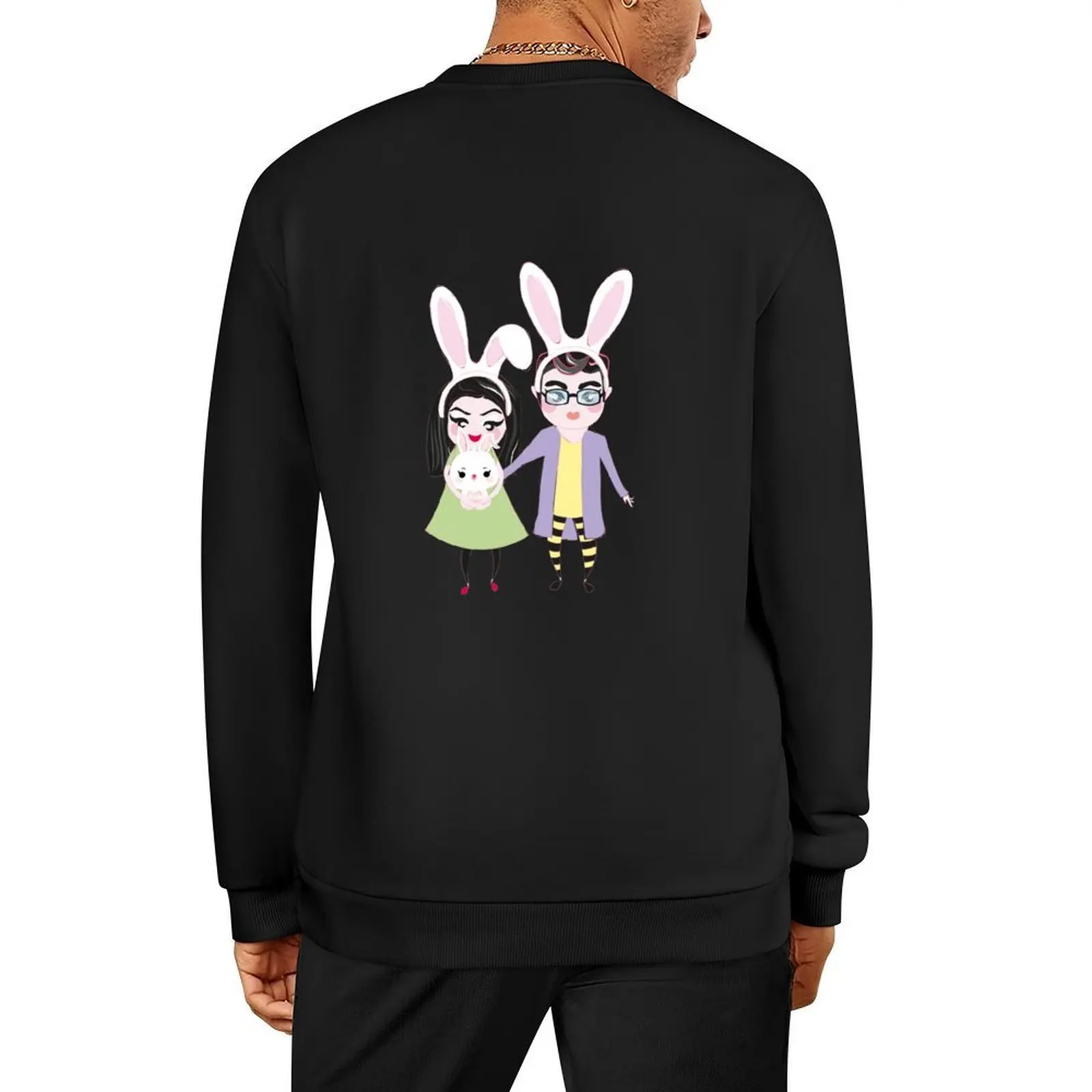

Easter Bunny Pullover male clothes men's coat tracksuits japanese style anime sweatshirt