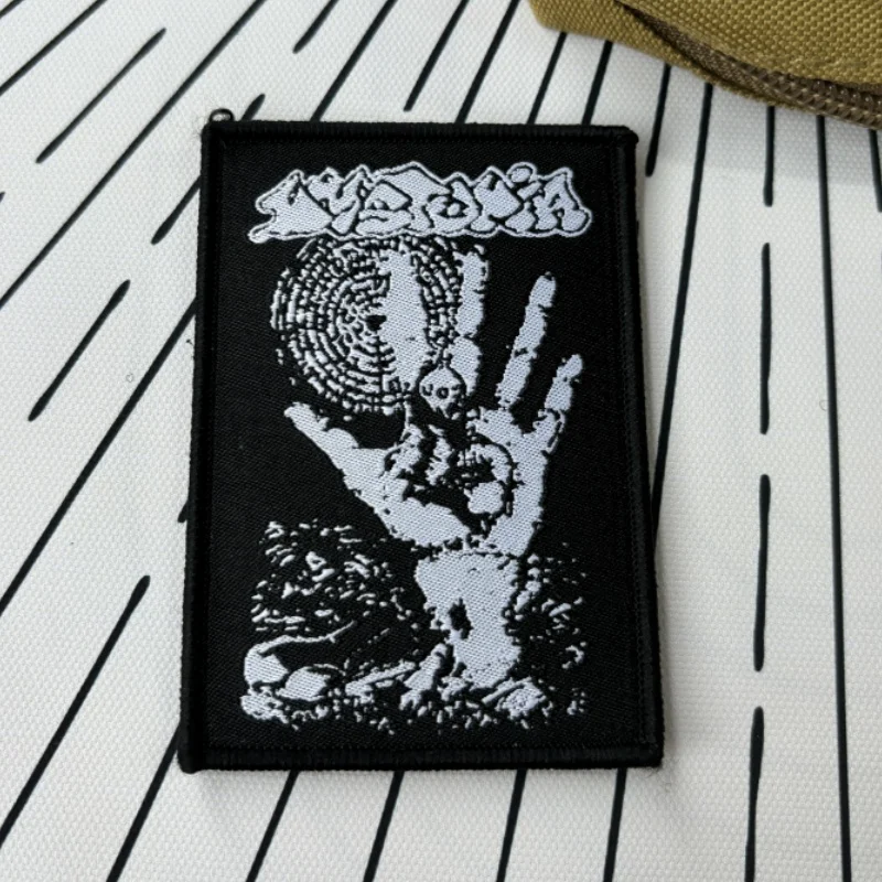 Dystopia Morale Tactical Patches Punk Rock Embroidered Hook&Loop Patch Military Badge Armband Backpack Stickers