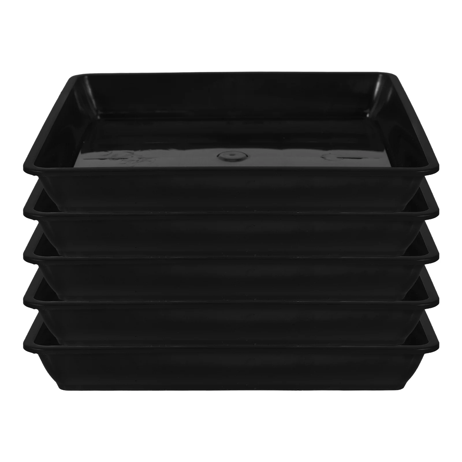 

5pcs Flowerpot Square Garden Ornament Trays Durable PP Plant Saucer Heat Resistant Bonsai Garden Ornament