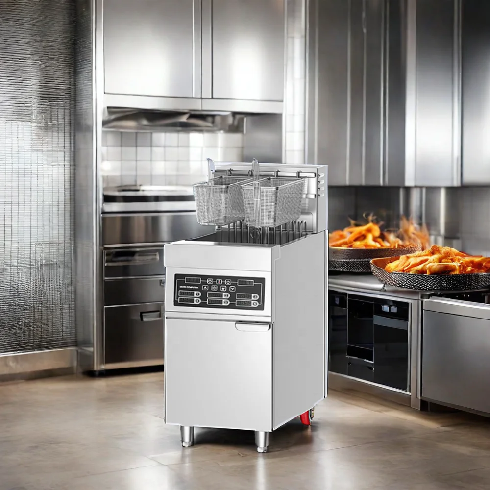 Commercial Gas Electric Deep Fat Fryer Machine for Fast Food Restaurant Kitchen Fried Chicken