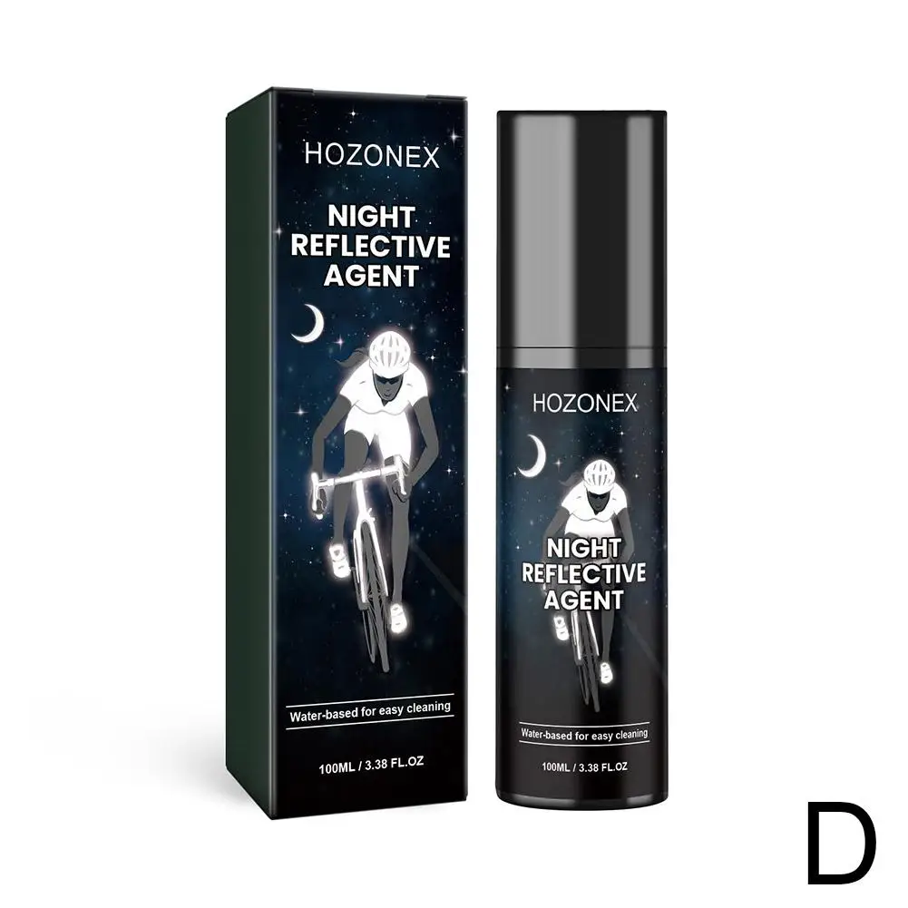 100ml Notte Spray Riflettente Bicicletta Skateboard Tessuto Avvertimento Notturno Proteggi Segni Equitazione Vestiti Luminosi Fluorescenza Notturna L9n9