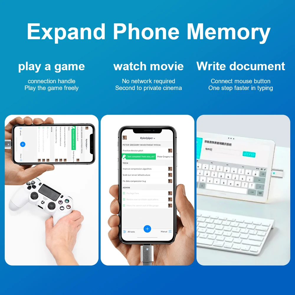 جديد مع ضوء USB 3.0 Type-C OTG محول نوع C USB C ذكر إلى USB أنثى محول لسامسونج S20 ماك بوك Xiaomi OTG موصل #5