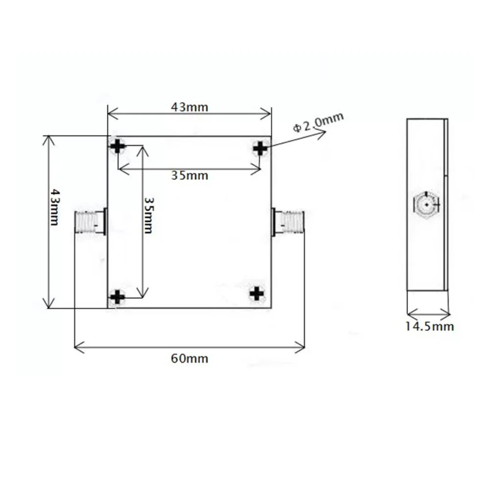 GPS Feed Amplifier LNA-28IF 1568±10MHz 28dB Gain 5V SMA-MF Inline Signal Amplifier for Cable Extension