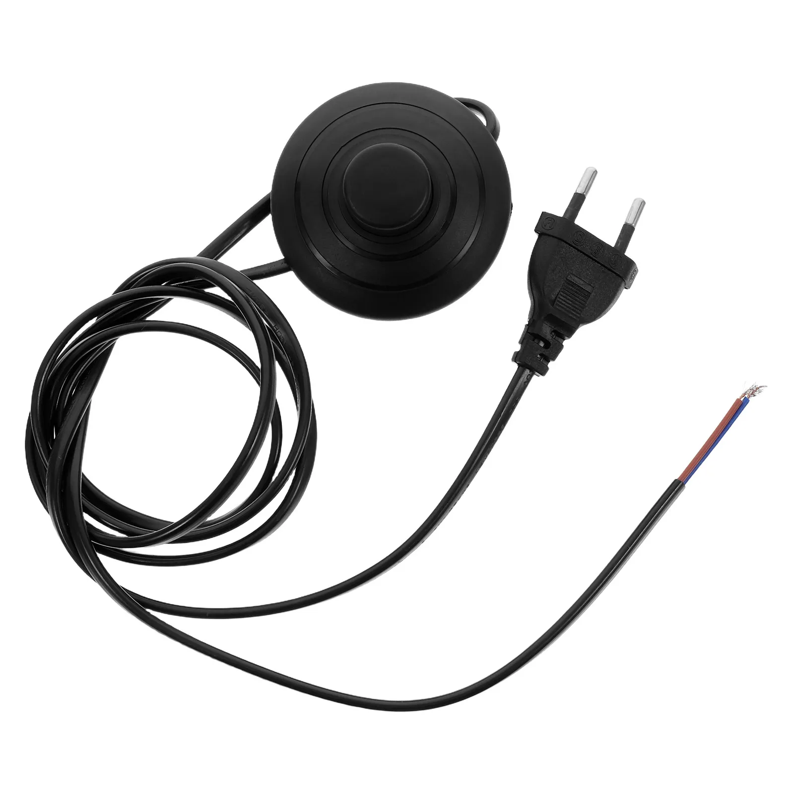 Black Lamp Power Cord with Plastic Foot Pedal Switch for Desk Light Cord Replacement Lighting Accessories Convenient Foot