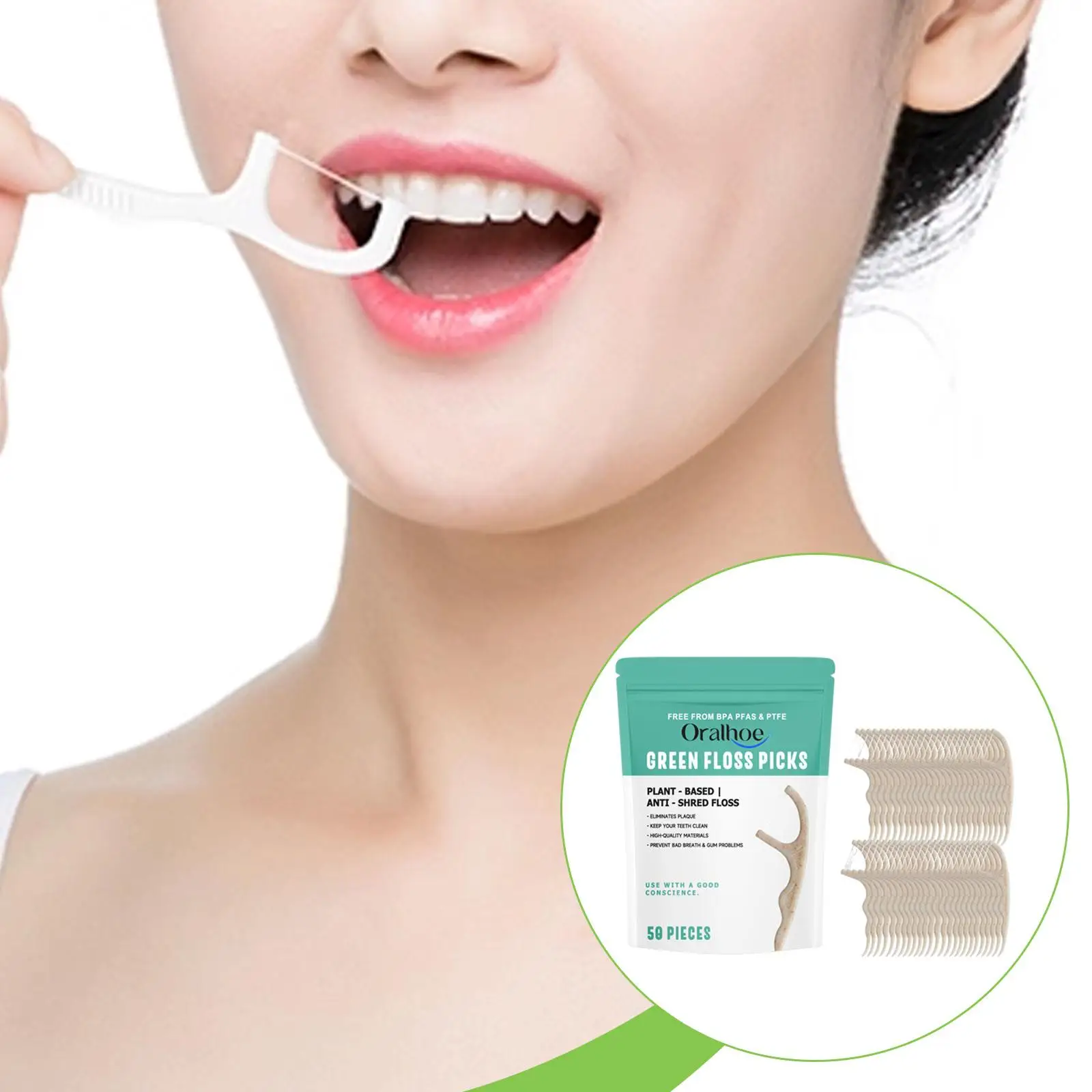 

50 шт., прочная зубная нить, эргономичная ручка, аксессуары, набор ниток для офиса, автомобиля, отеля, путешествий, ресторана