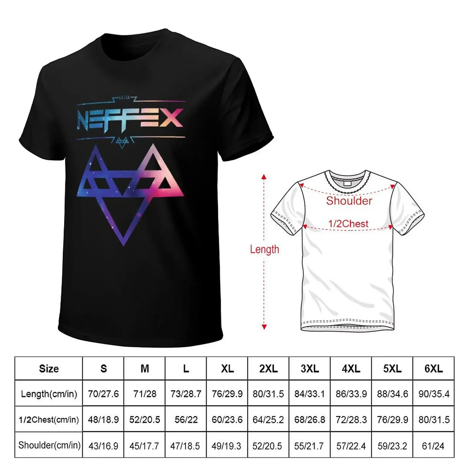 Colorful Neffex Band T-Shirt cute clothes new edition graphics korean fashion mens clothing