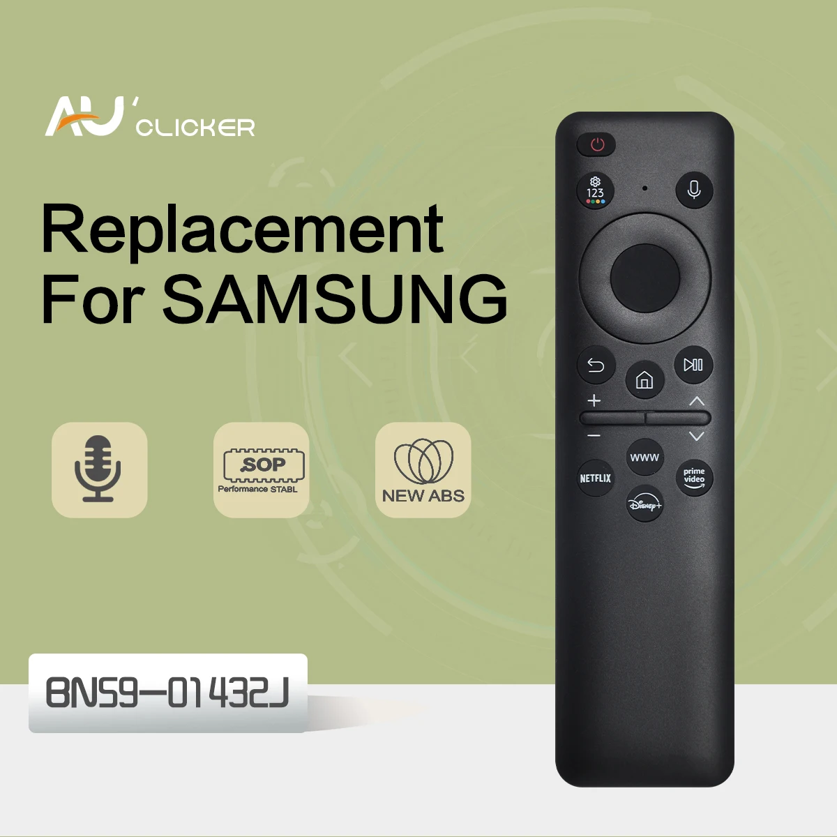 Replacement for Samsung BN59-01432J Smart TV Battery Remote Control Replacement Compatible with Neo QLED 8K 4K Series