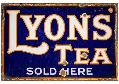 Lyons Tea-placa de pared de Metal Retro Vintage, letrero publicitario antiguo artístico
