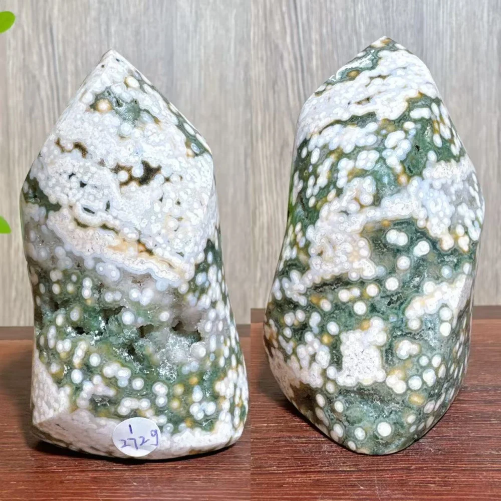 1PC Natural Unique Ocean Jasper Flame Free Form Healing Crystal Reiki Energy Home Decoration Lucky Gifts Meditation Stone Gifts