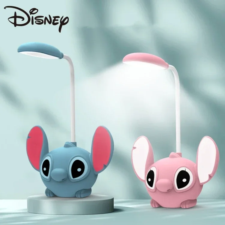 

Disney Small Led Lilo & Stitch Desk Lamp with Pencil Sharpener Foldable Light Table Night Light Usb Recharge Light Birthday Gift