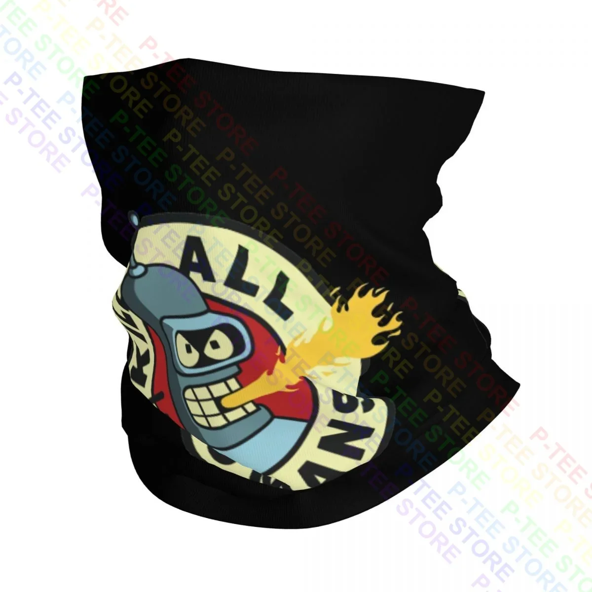 Kill All Humans Bender Robot Beer 영화 Tv 포스터 Art Uk 넥 게이터 반다나 스카프 페이스 마스크 심플