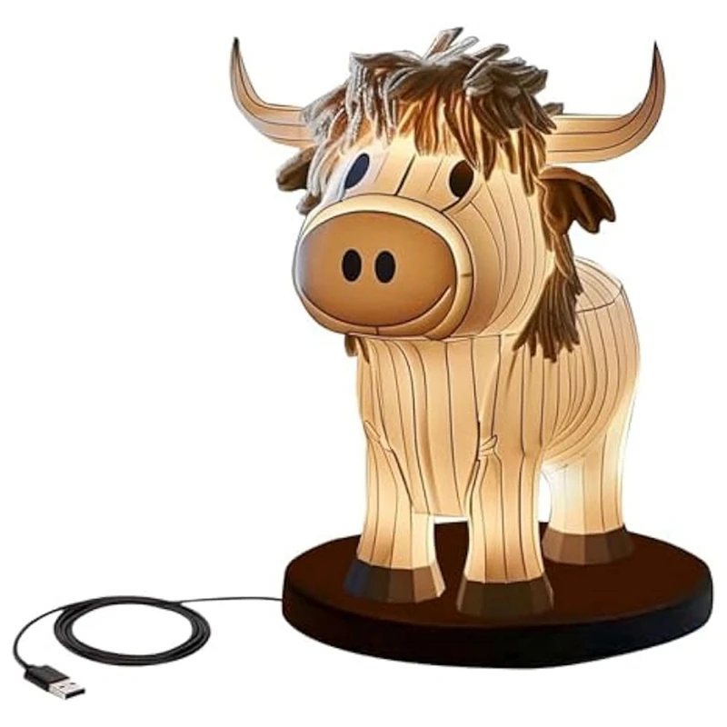 

Cow Table Lamp Farmhouse Cow Night Light, Cow Bedside Lamp USB Small Nightstand Lamp For Home Office Bedroom Living Room