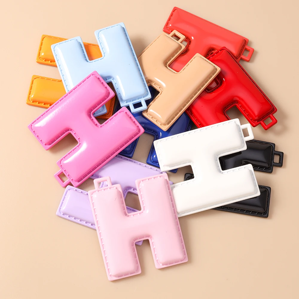 Tusember 5 Stück 40mm Niedliche Metall-Emaille A-Z Alphabet Buchstaben Charms Anhänger für Schmuckherstellung Ohrringe Halsketten DIY Bastelarbeiten – Detail 13