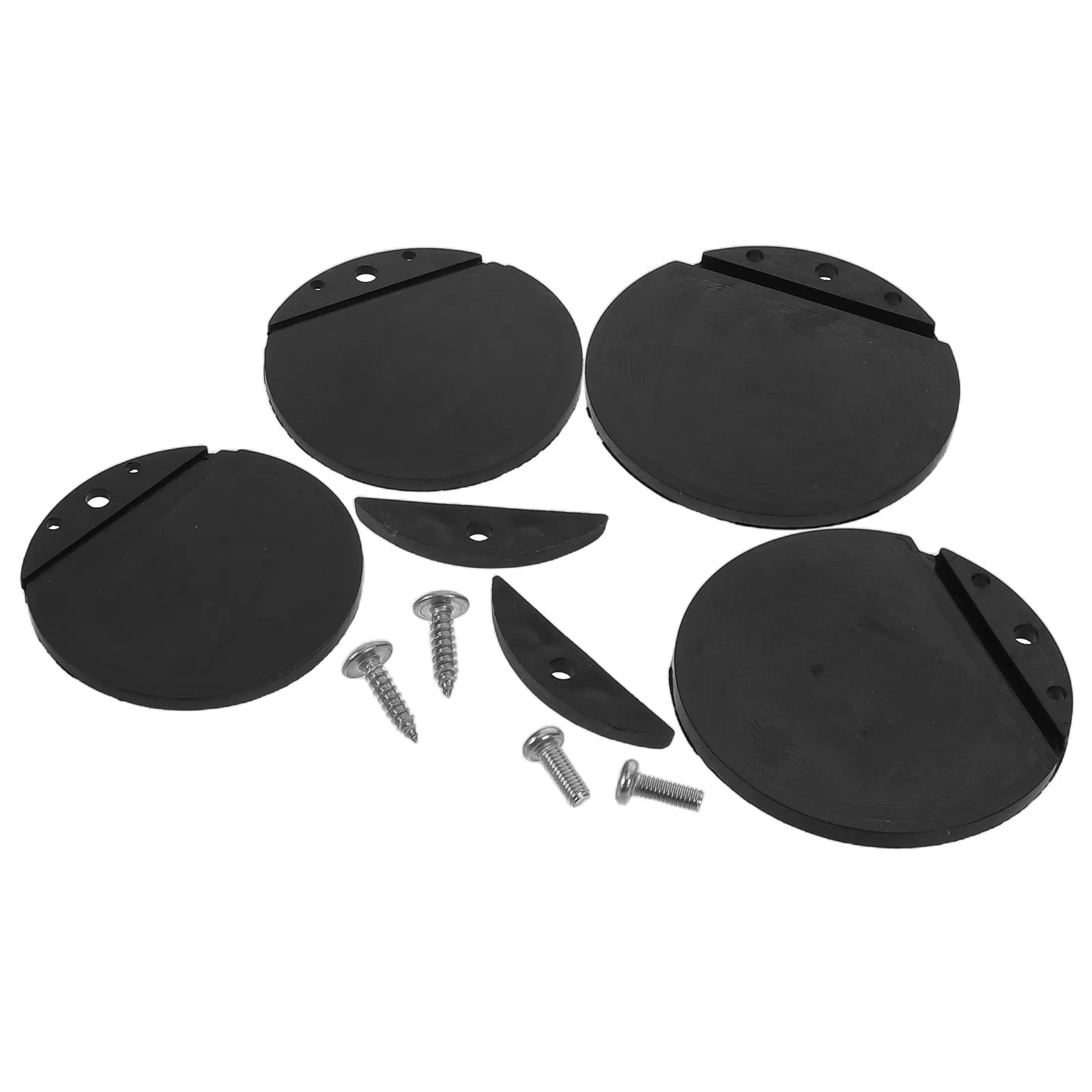 4Pcs Boat Scupper Flapper Replacement Kit Black Rubber Transom Drain Plug Anti-Leak Seal Repair Marine Drain Valve for Boats