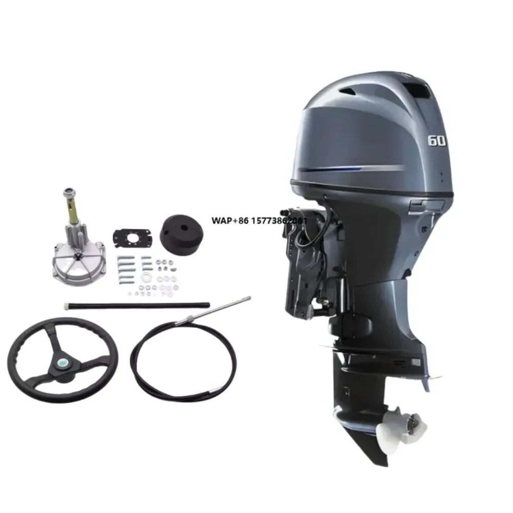 F60 60HP 4-Stroke EFI Outboard Motor Electric Start Remote Control Power Trim/Tilt Outboard Motor 60HP Max Output Electric
