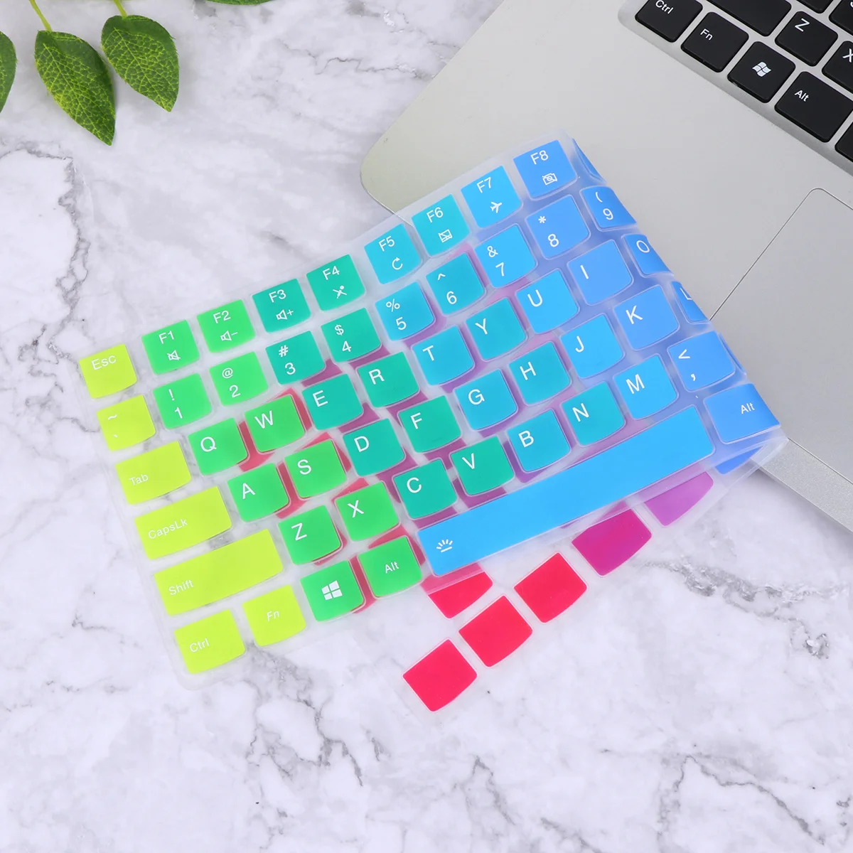 

2Pcs 15.6 Inches Silicone Keyboard Cover Protective Film for Laptop R720 Gradient Pink Easy Clean Spill Proof Keyboard Cover