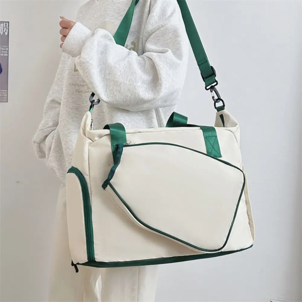 Portable Tennis Racquet Bag Large Capacity Sports Pickleball Racket Bag Travel Shoe Compartment Tennis Shoulder Bag