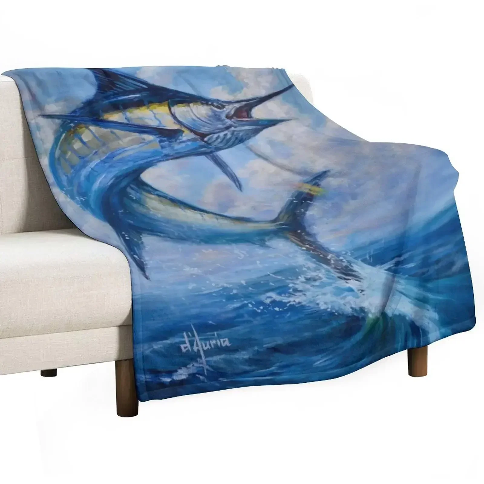Antigua Marlin Throw Blanket Kid'S Winter beds Sofa Throw Plaid Blankets For Baby Single Blankets