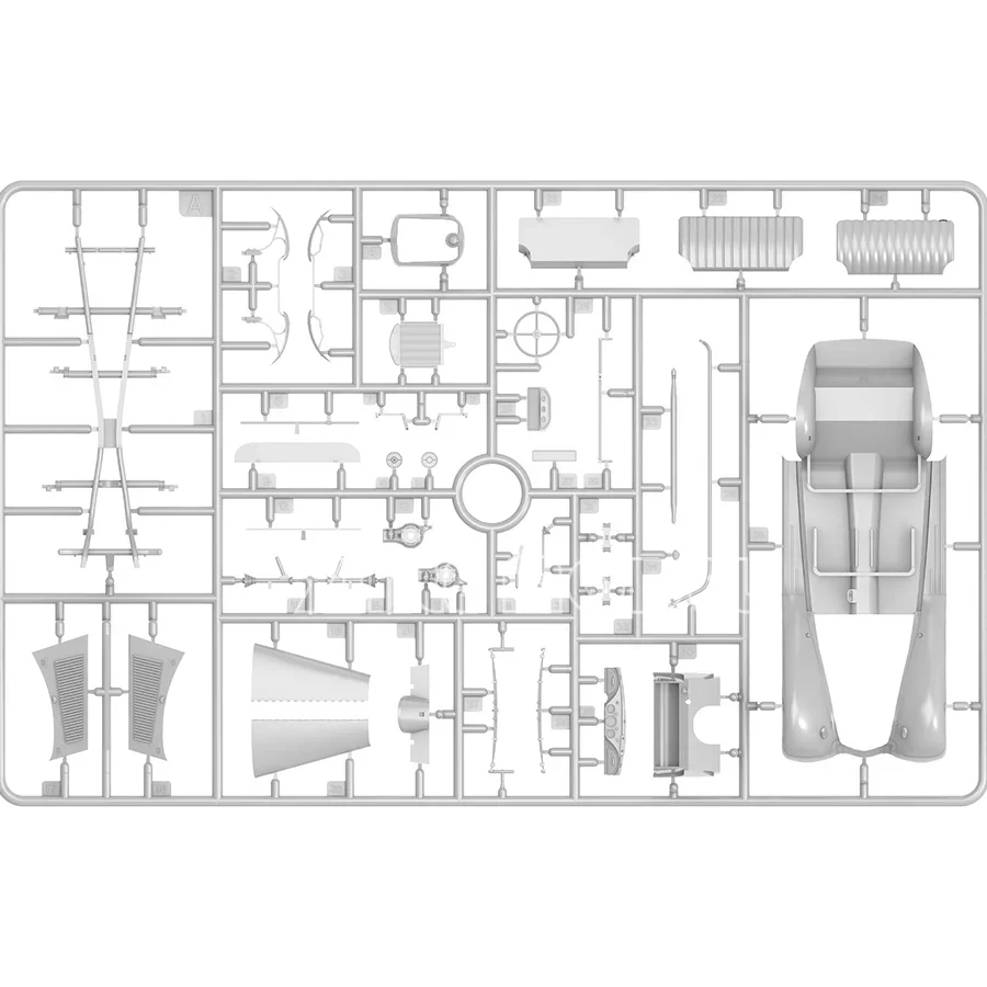 Kit de modèle d'assemblage en plastique MiniArt 38072, voiture agricole avec capot à motif en toile 1/35
