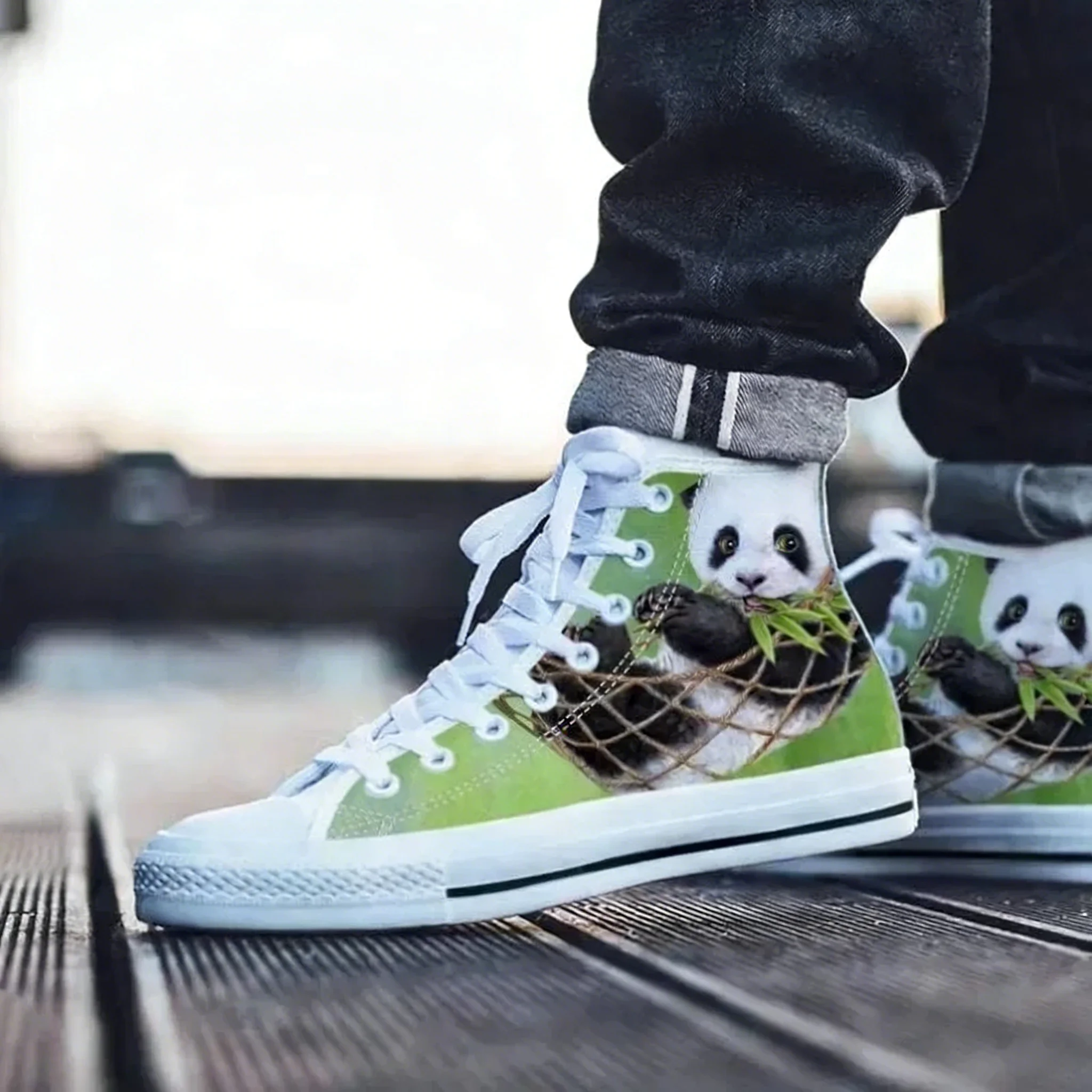 

Кроссовки Panda High Top для мужчин, женщин и подростков, высококачественные повседневные кроссовки из канваса для улицы, изготовленные на заказ, парные кроссовки