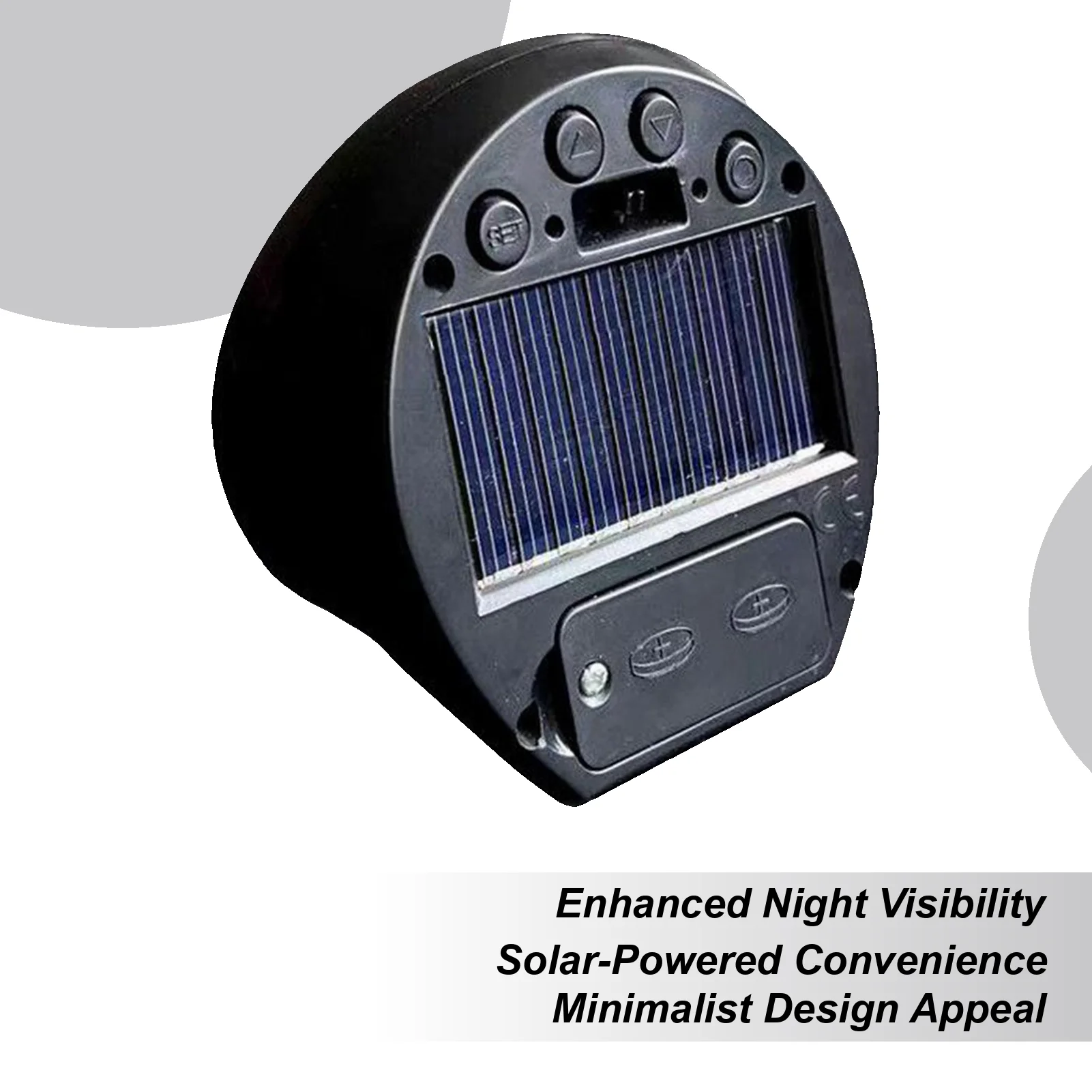 Small Digital Clock Solar Automotive Dash Clock Calendar LED Temperature Tester For Classroom Travel Table Bedside Fridge RV