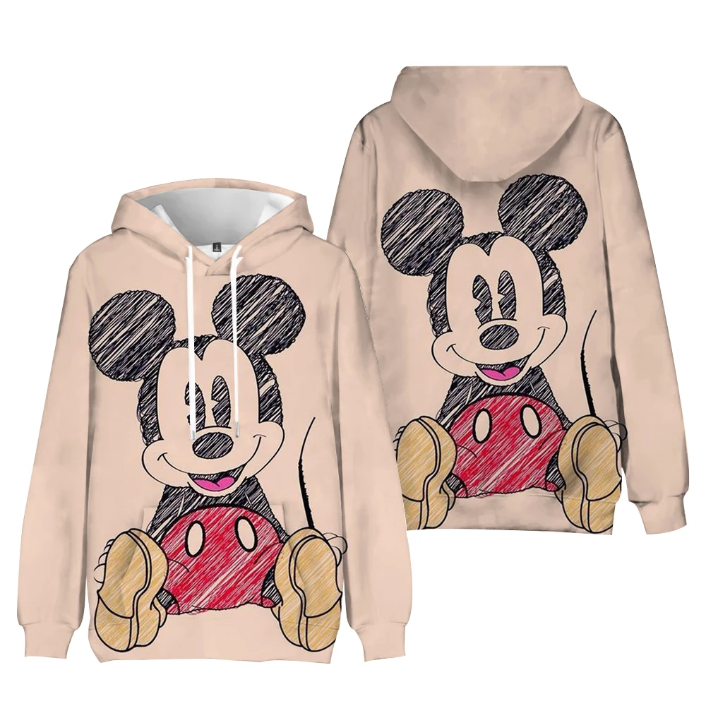 Sweet Y2k Hoodies Minnie Disney Hoodie Mickey Mouse Women Sweatshirt Kids Boys Girls Harajuku Streetwear Clothes