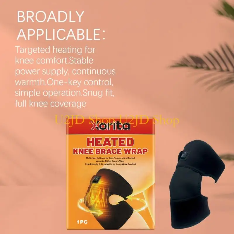 U2JD Heating Knee Protector Wrap Easy to Operate Adjustable Temperature and Intensity
