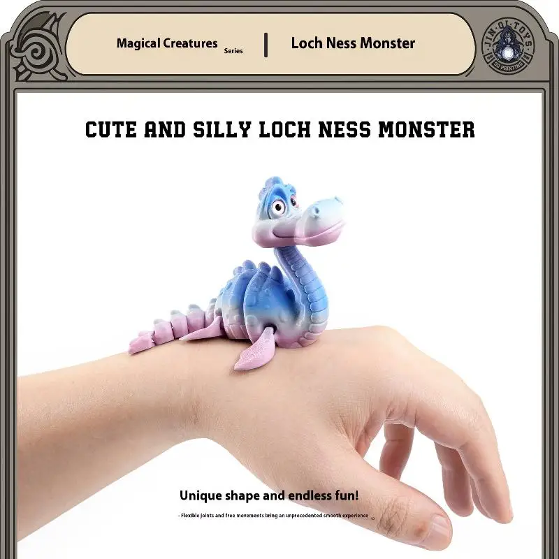 

3D Printing Cute Big Eyed Monster Desktop Figurines Children Figurine Toy Home Room Creative Ornament Model 3D